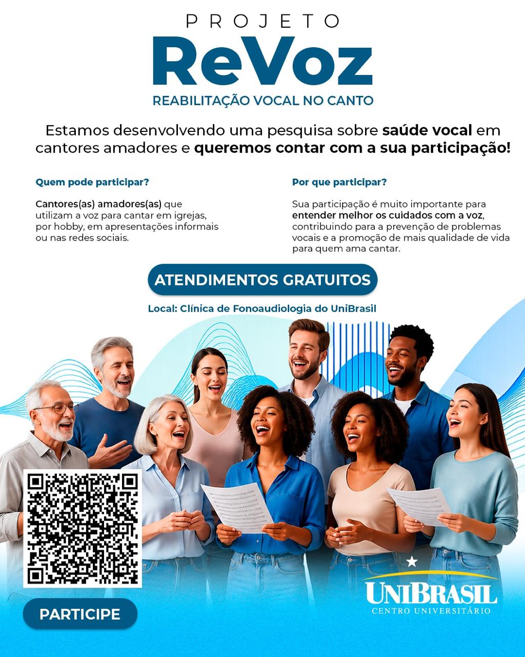 Cantores participantes representados no folder oficial do Projeto ReVoz